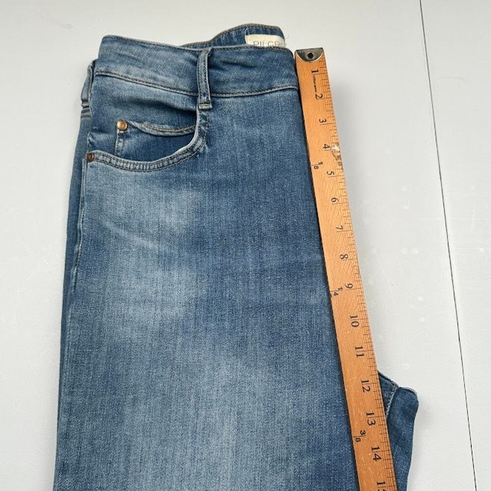 Anthropologie Pilcro Jeans Womens 32 Blue Straight Pockets Stretch High Rise - Picture 11 of 13